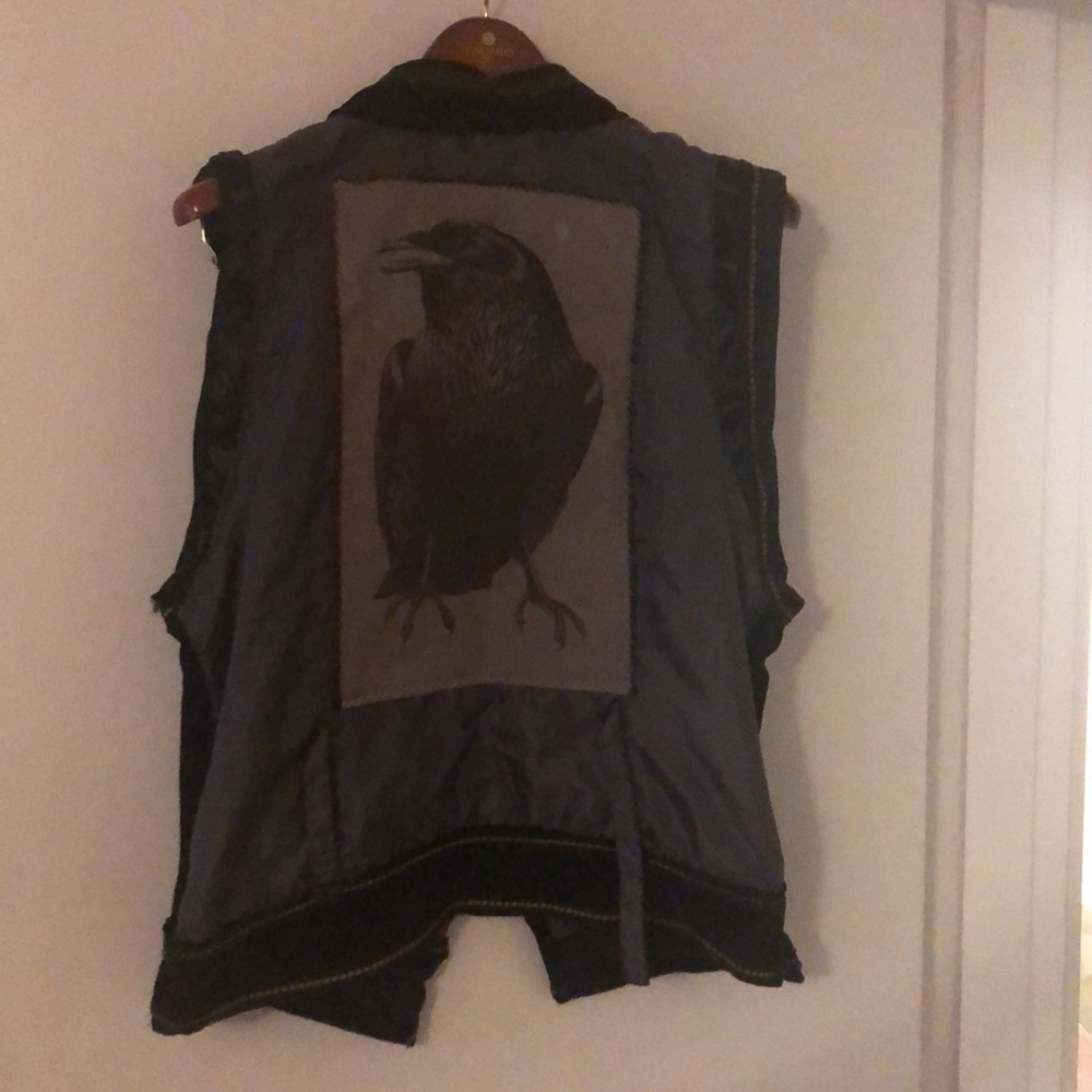X-Large (45” Chest) Men’s “CROW” Vest in Grey from Royal Peasantry, Asheville